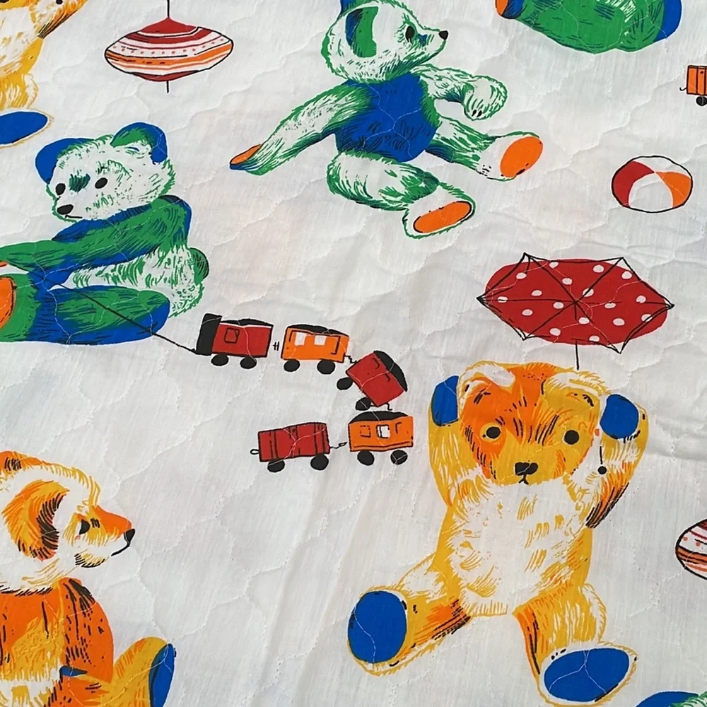 Vintage bears and toys fabric